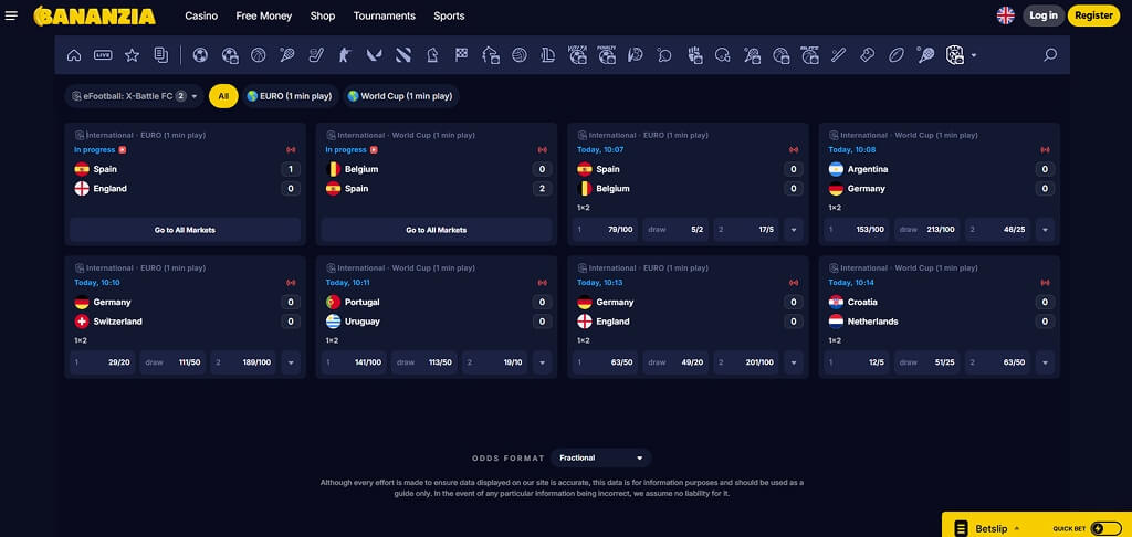 Bananzia Casino Sport Betting UK