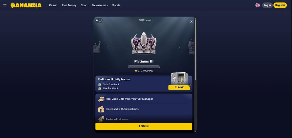 Bananzia Casino VIP Club UK